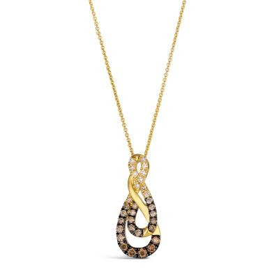 Le Vian® 5/8ctw Chocolate Ombré Diamonds® 14k Honey Gold™ Pendant Necklace