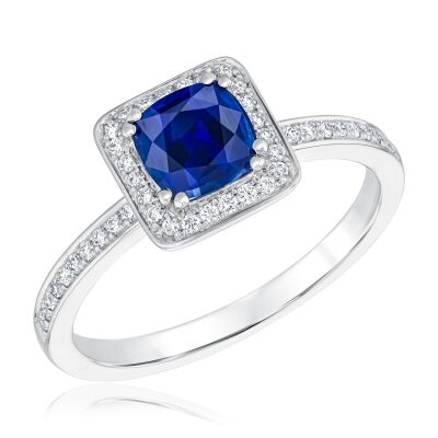 Le Vian Couture® Cornflower Sapphire™ and 1/5ctw Vanilla Diamonds® Platinum Ring
