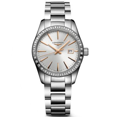 Longines Conquest Classic Diamond Silver-Tone Stainless Steel Watch | 29.5mm | L2.286.0.72.6