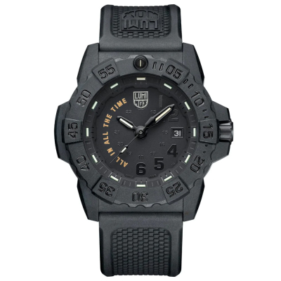 Luminox Navy SEAL 3500 All In All the Time Military Blackout Watch 45mm - XS.3501.B0.AL
