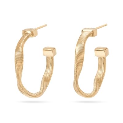 Marco Bicego Twisted Yellow Gold Hoop Earrings | Marrakech Collection