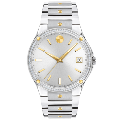 Movado SE Diamond Silver-Tone Dial Two-Tone Watch | 41mm | 0607634
