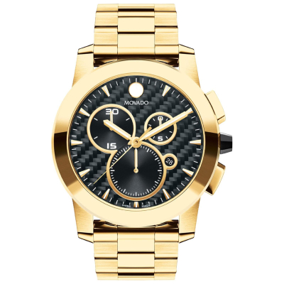 Men's Movado Vizio Chronograph Yellow Gold-Tone Watch | 44.5mm | 0607563