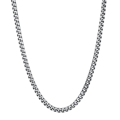 Men's Stainless Steel Square Chain Necklace - 24 Inches