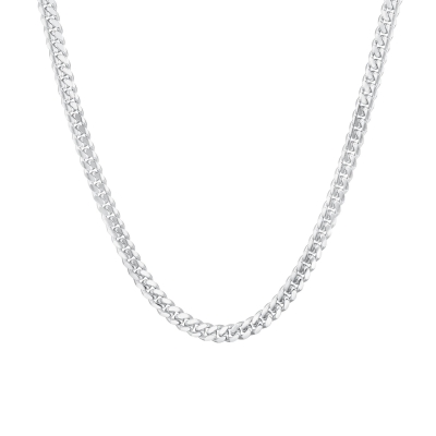 Men's Sterling Silver Cuban Link Chain Necklace 6mm, 22 Inches