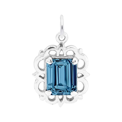 Sterling Silver Birthstone 3D Charm