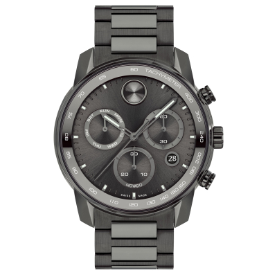 Movado BOLD Verso Chronograph Gunmetal Ion-Plated Bracelet Watch | 44mm | 3600867