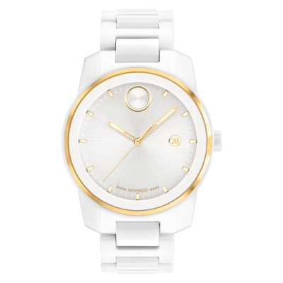 Movado BOLD Verso White Ceramic Bracelet Watch | 42mm | 3600900