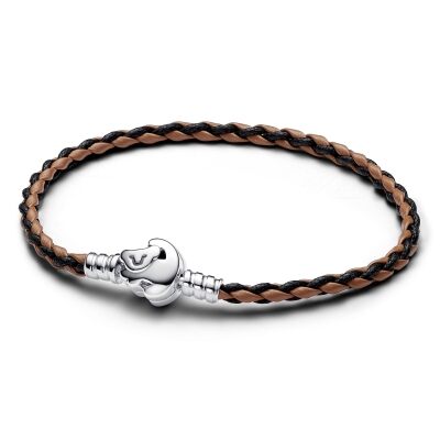 Pandora - Disney, The Lion King Clasp Pandora Moments Braided Leather Bracelet