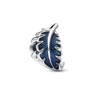 Pandora Blue Curved Feather Charm