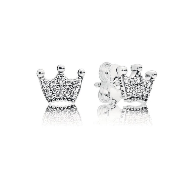 Pandora Enchanted Crowns Stud Earrings, Clear Cubic Zirconia