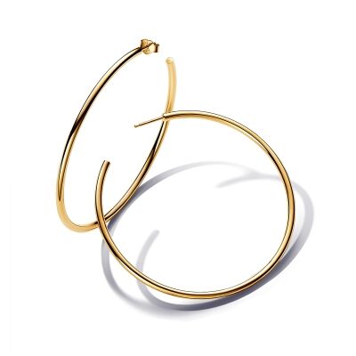 Pandora Essence Open 65mm Gold-Plated Hoop Earrings