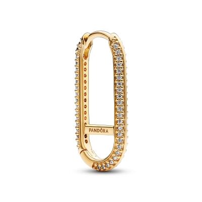Pandora ME Extended Pavé Link Single Earring | Gold-Plated