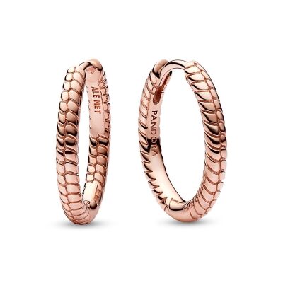 Pandora Moments Small Charm Hoop Earrings | Rose Gold-Plated | 18mm