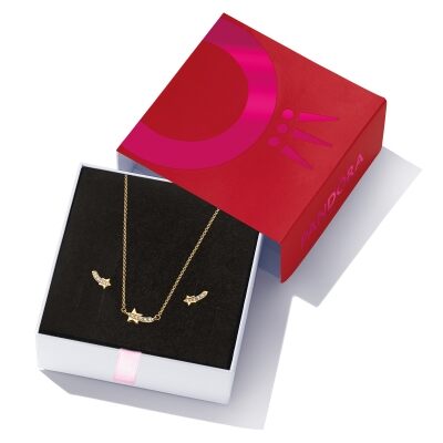 Pandora Shooting Star Pavé Gold-Plated Jewelry Gift Set