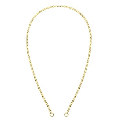 14k Yellow Gold Hollow Split Rope Push Lock Chain | 3.8mm | 20 Inches