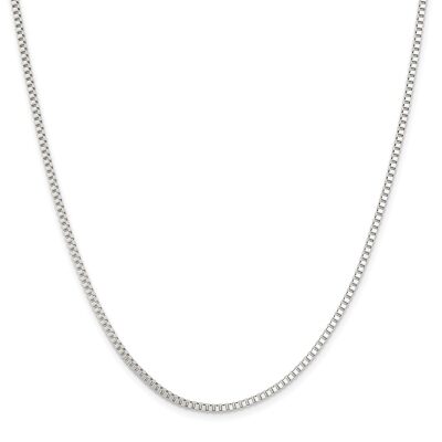 Stainless Steel Polished Box Chain Necklace 2mm - 18 Inches