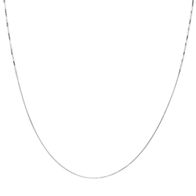 Sterling Silver Adjustable Box Chain Necklace