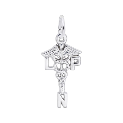 Sterling Silver Licensed Practical Nurse Flat Charm