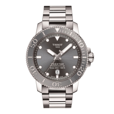 Tissot T-Sport Seastar 1000 Powermatic 80 Diver Stainless Steel Bracelet Watch | 43mm | T1204071108101