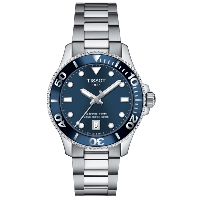 Tissot T-Sport Seastar 1000 Quartz Diver Stainless Steel Bracelet Watch | 36mm | T1202101104100