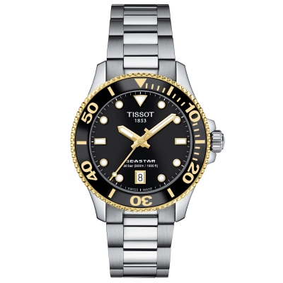 Tissot T-Sport Seastar 1000 Quartz Diver Stainless Steel Bracelet Watch | 36mm | T1202102105100