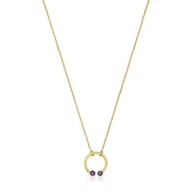 TOUS Batala Amethyst Gold-Plated Necklace