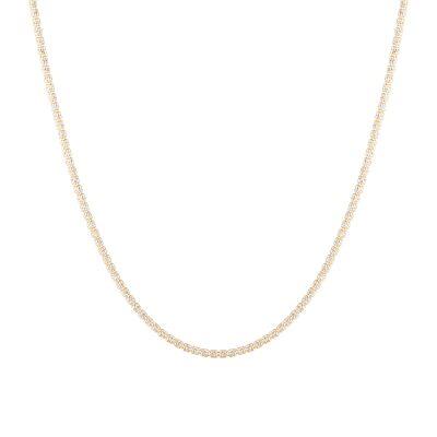Two-Tone Gold Solid Ice Chain Necklace | 2.75mm | 20 Inches