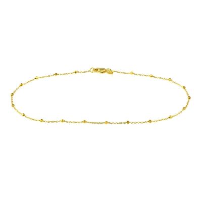 Yellow Gold Solid Constellation Chain Anklet