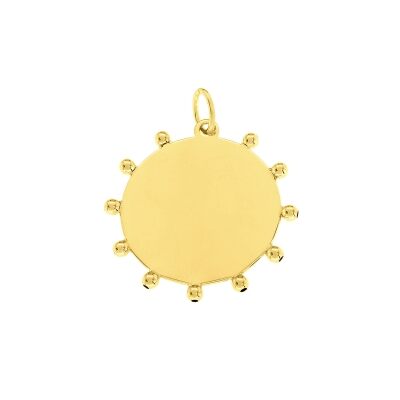 Yellow Gold Disc Charm