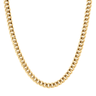 Men's Yellow Gold Semi-Solid Miami Cuban Chain Necklace | 8.2mm