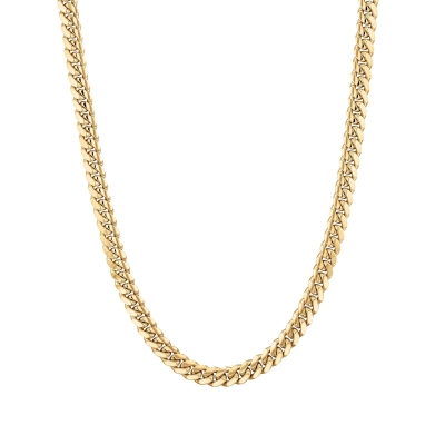 Men's Yellow Gold Solid Miami Cuban Chain Necklace | 8.2mm