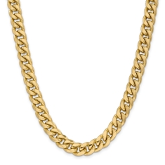 Miami Cuban 10k Yellow Gold Chain Necklace 11mm 1