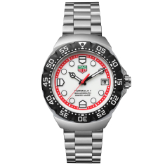 TAG Heuer FORMULA 1 Solargraph White Dial Stainless Steel Watch 38mm - WBY1111.BA0042 1