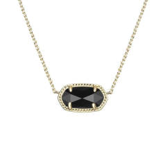 Kendra Scott Elisa Pendant Necklace in Black 1