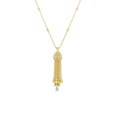 Roberto Coin Barocco 1ctw Diamond Tassel 18k Yellow Gold Necklace 1