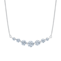 1ctw Lab Grown Diamond Curved Bar Necklace 1