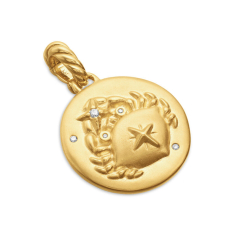 David Yurman Cancer Amulet in 18K Yellow Gold with Diamonds 1