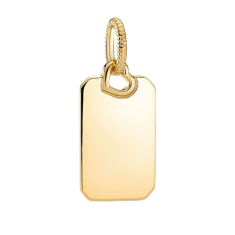 Pandora Engravable Gold-Plated Rectangle Tag Pendant 1