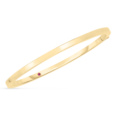 Roberto Coin 18k Designer Yellow Gold Classic Oval Bangle Bracelet 1
