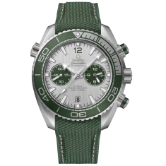 Omega Seamaster Planet Ocean Gray Dial Green Rubber Strap Watch 45mm - O21532465106001 1