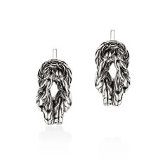 John Hardy Love Knot 13mm Sterling Silver Hoop Earrings 1