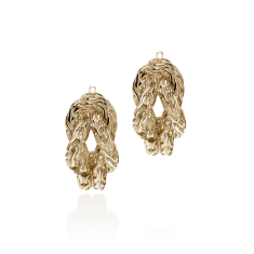 John Hardy Love Knot 13mm Yellow Gold Hoop Earrings 1