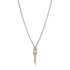 John Hardy Love Knot Two-Tone Sterling Silver and Yellow Gold Y Necklace 1