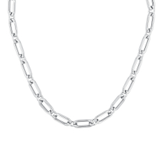 Sterling Silver 2mm Oval Link Chain Necklace 1