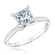 2ct Princess Lab Grown Diamond 14k White Gold Solitaire Engagement Ring 1