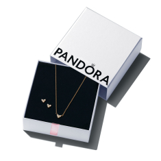 Pandora Triple Stone Heart Gold-Plated Gift Set 1