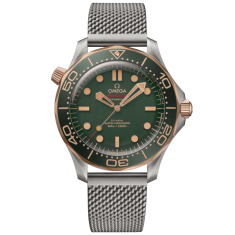 OMEGA Seamaster Diver 300M Master Chronometer Green Dial Titanium Mesh Bracelet Watch 42mm - O21090422010001 1