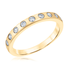 1/3ctw Diamond 14k Yellow Gold Wedding Band - Embrace Collection 1