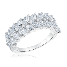 2ctw Marquise Lab Grown Diamond 14k White Gold Anniversary Band 1